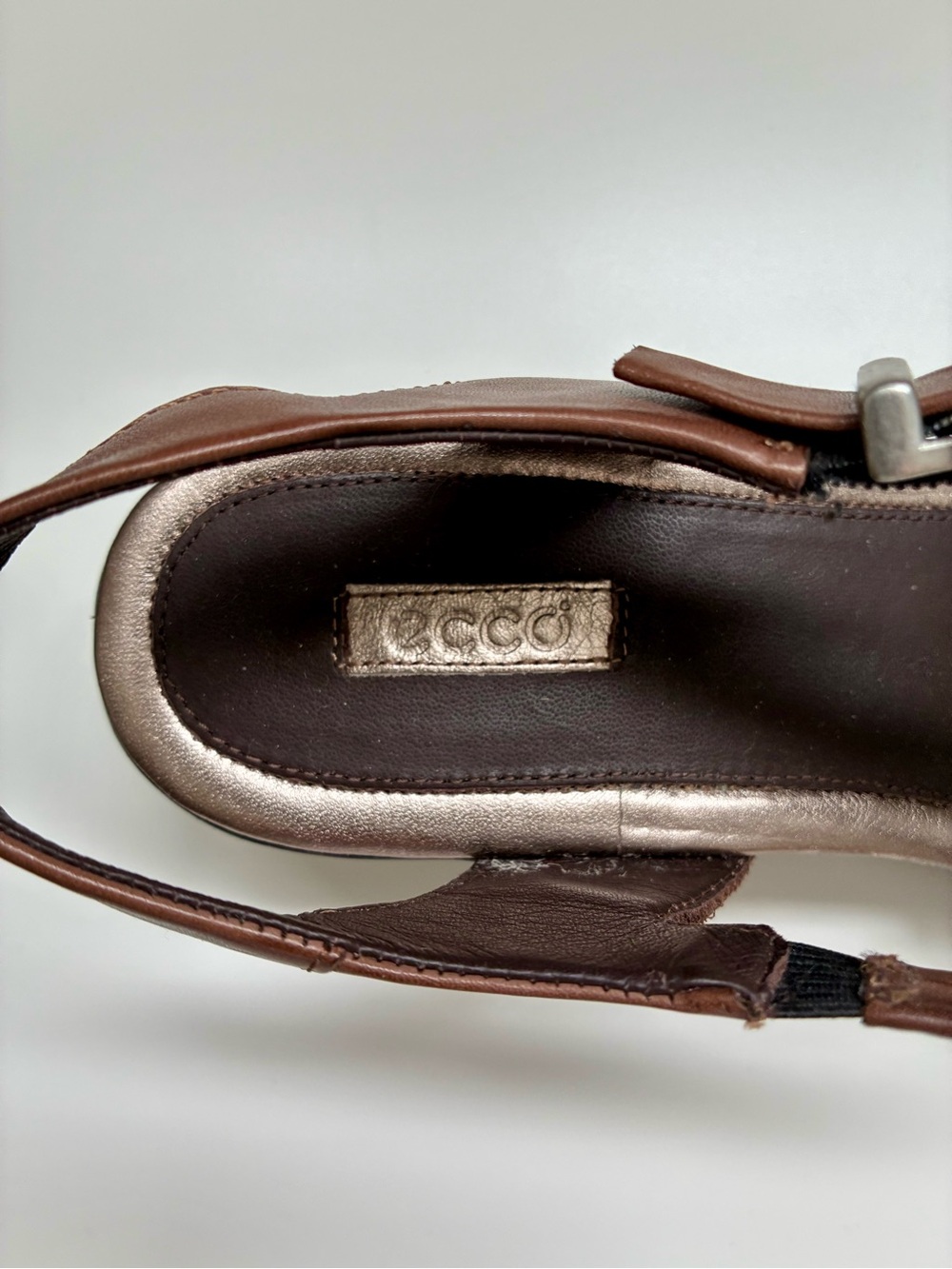 Ecco Flash Strappy Leather Earth Tone Comfort Sandals Size 41